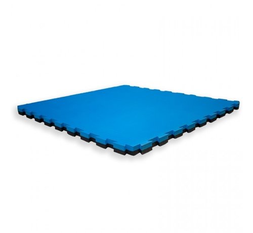 Sportief Puzzelmat 100 x 100 x 4 cm Zwart/blauw- Gratis verzonden