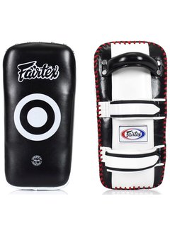 Fairtex KPLC2 Thai Pads, leder, per paar PX arm mitt leder, zwart-rood, gebogen L37 x B19 x D9 cm