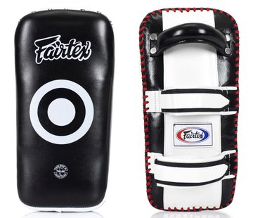 Fairtex KPLC2 Thai Pads, leder, per paar PX arm mitt leder, zwart-rood, gebogen L37 x B19 x D9 cm