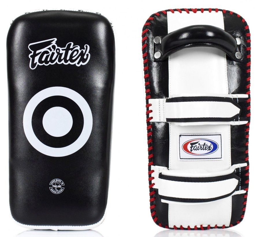 KPLC2 Thai Pads, leder, per paar PX arm mitt leder, zwart-rood, gebogen L37 x B19 x D9 cm