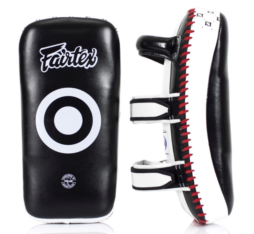 KPLC2 Thai Pads, leder, per paar PX arm mitt leder, zwart-rood, gebogen L37 x B19 x D9 cm