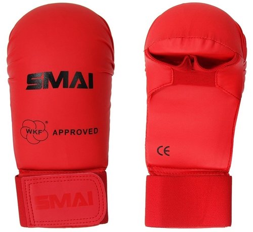 SMAI WKF karate handbeschermer zonder duim -rood
