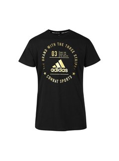 Adidas T-Shirt Combat Sports Zwart/Goud