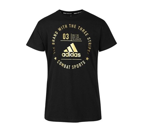 Adidas T-Shirt Combat Sports Zwart/Goud