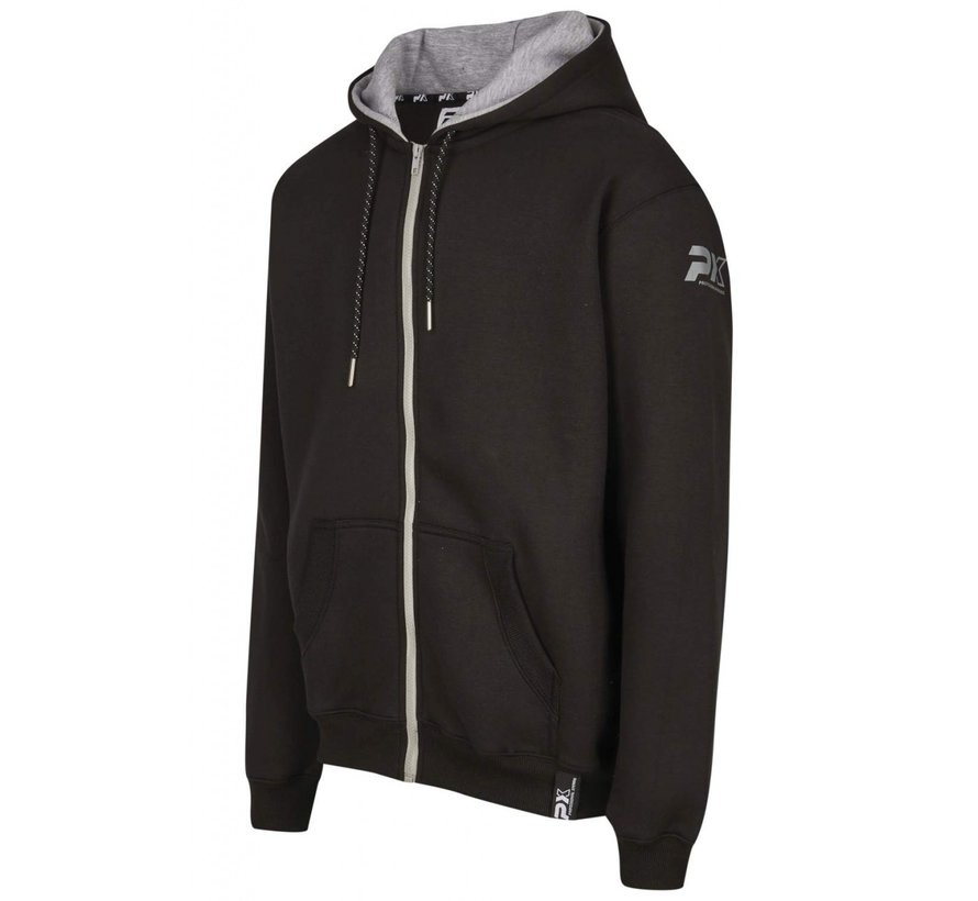 PX Zip Hoodie, black-grey