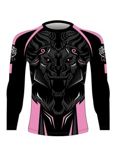 LEO Leo ROAR Rashguard LS - zwart/roze - Maat XS OP=OP