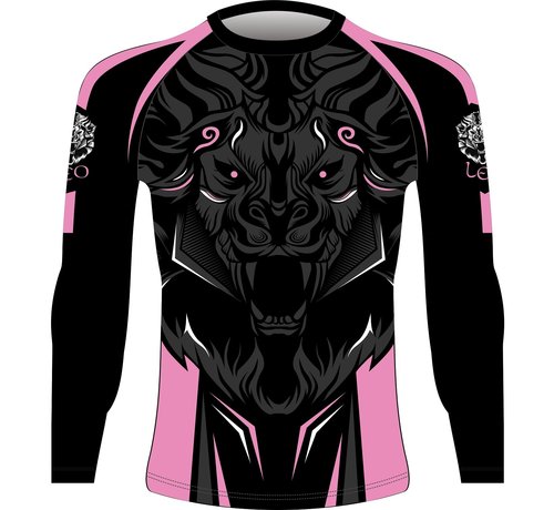 LEO Leo ROAR Rashguard LS - zwart/roze - Maat XS OP=OP