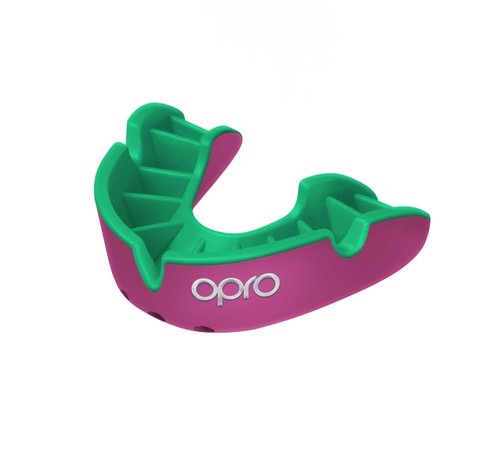 Opro Gebitsbeschermer Self-Fit Silver-Edition V2 Roze/Groen Junior