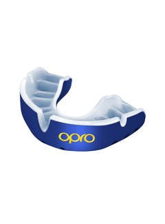 Opro Gebitsbeschermer Self-Fit Gold-Edition V2 Donkerblauw/Wit Junior