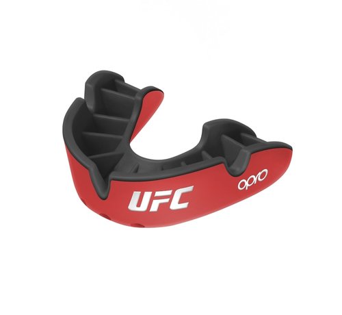 UFC OPRO x UFC Gebitsbeschermer Silver-Edition V2 Rood/Zwart Junior