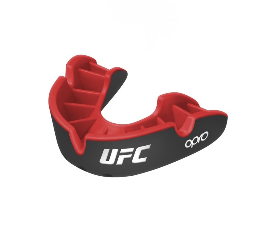 OPRO x UFC Gebitsbeschermer Silver-Edition V2 Zwart/Rood Junior