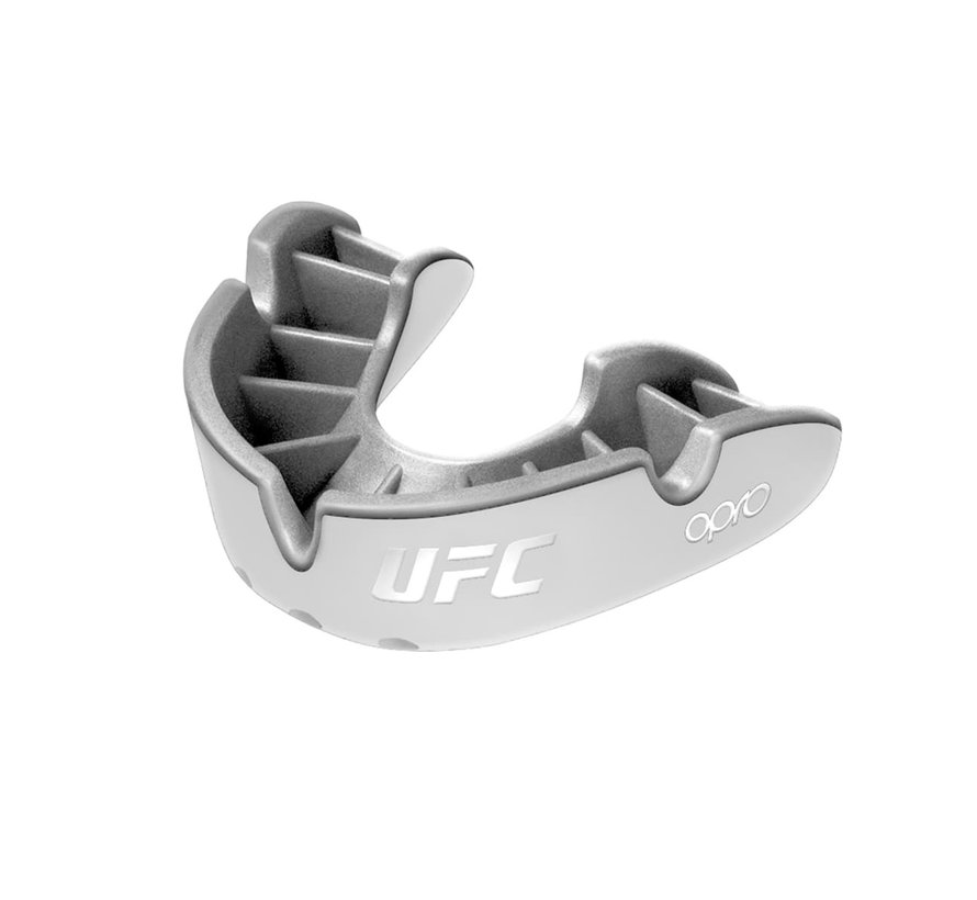 OPRO x UFC Gebitsbeschermer Silver-Edition V2 Wit/Zilver Junior