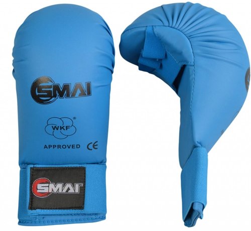 SMAI WKF karate handbeschermer Blauw Maat XL