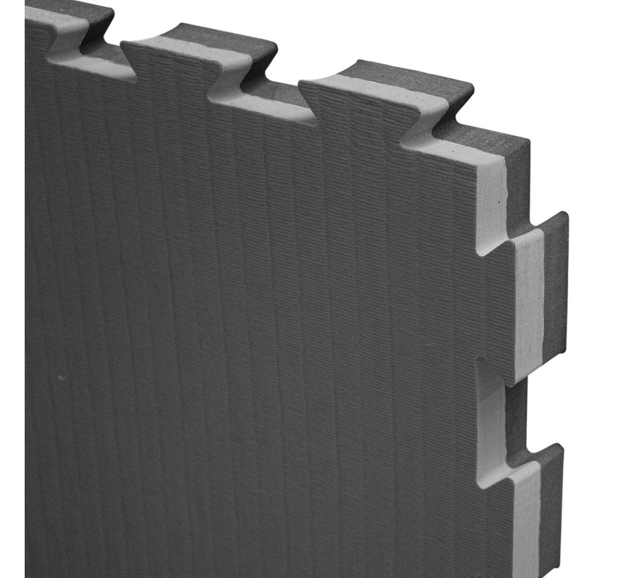 Puzzelmat 100 x 100 x +-2,5 cm Zwart/grijs