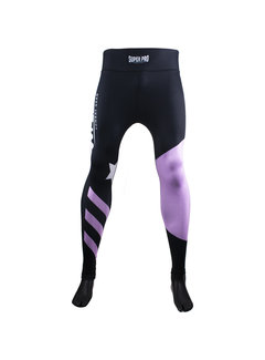 Super Pro Dames Legging No Mercy Wit/Paars/Zilver