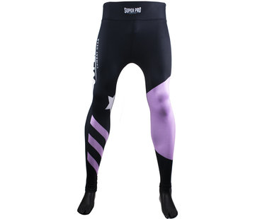 Super Pro Dames Legging No Mercy Wit/Paars/Zilver