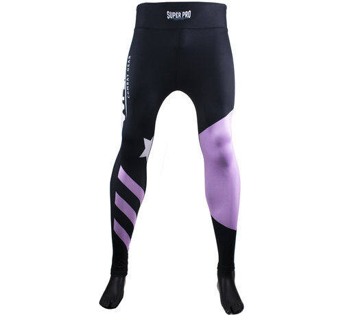 Super Pro Dames Legging No Mercy Wit/Paars/Zilver