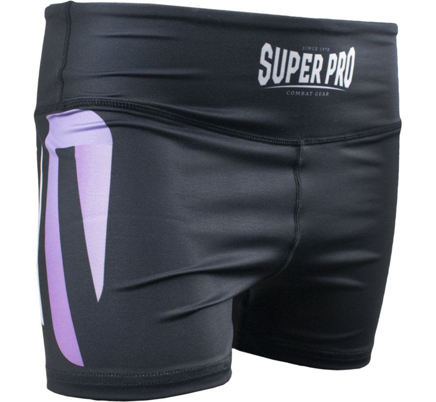 Short Tight Dames No Mercy Wit/Paars/Zilver