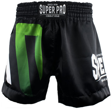 Super Pro Thai Short No Mercy Zwart/Groen/Zilver