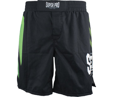 Super Pro MMA Short No Mercy Zwart/Groen/Zilver