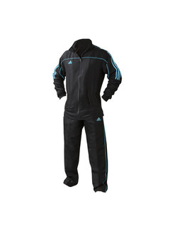 Adidas Team Track Trainingsbroek Zwart/Blauw  (zonder jas) - Maat 128 - OP=OP