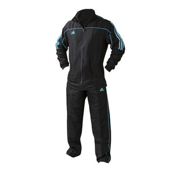 Adidas Team Track Trainingsbroek Zwart/Blauw  (zonder jas) - Maat 128 - OP=OP