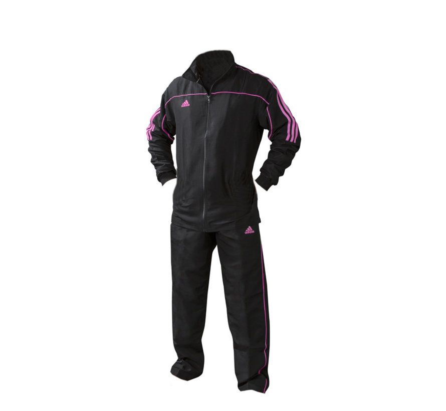 Team Track Trainingsjack Zwart/Roze  (zonder broek) Maat L - OP=OP