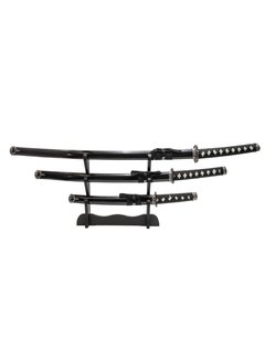 FUJIMAE 3 delige Katana Set. zwart