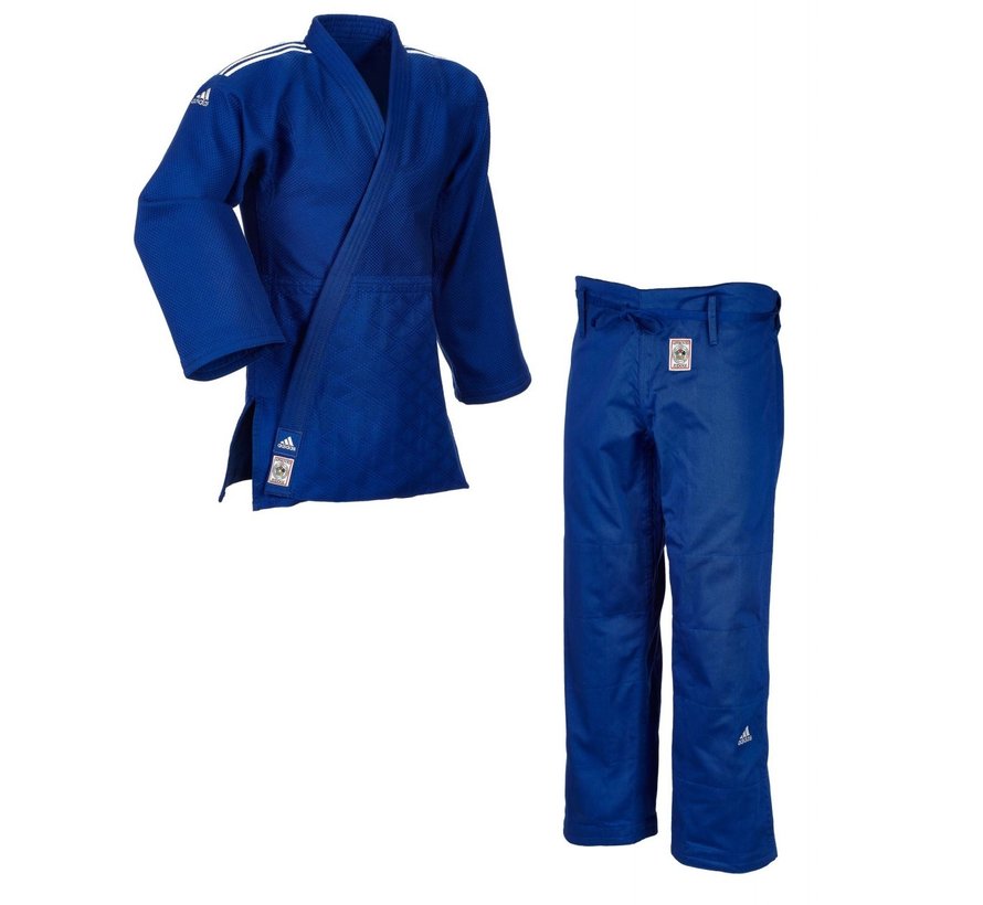 ADIDAS "CHAMPION II" IJF Judo pak blauw SF