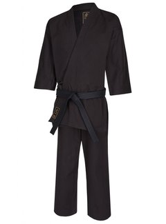 Phoenix TORA zwart karate pak, 14oz wit Canvas