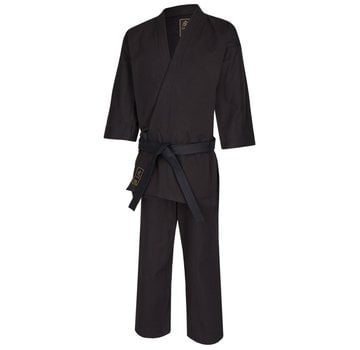 Phoenix TORA zwart karate pak, 14oz wit Canvas