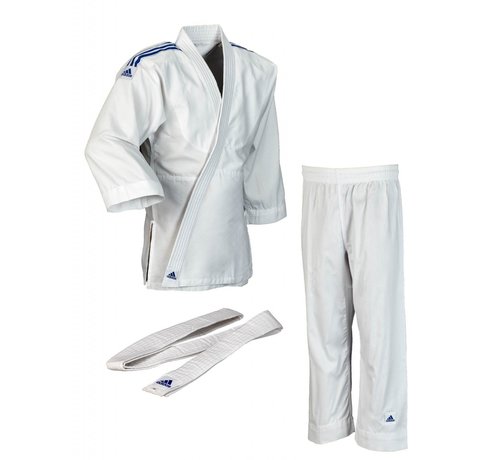 Adidas ADIDAS Judo pak "Club" wit, blauw strepen