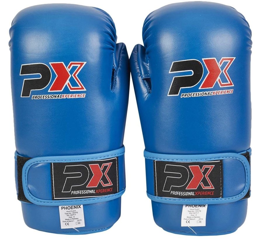 PX Pointfighting open handbeschermers blauw