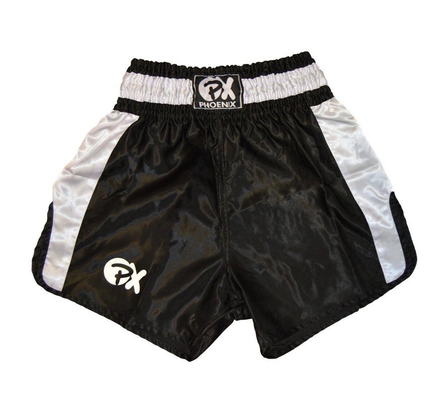 PX Thai Shorts,"Contender" zwart-wit