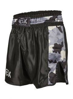 Phoenix PX Thai Shorts,"Contender" zwart-camo