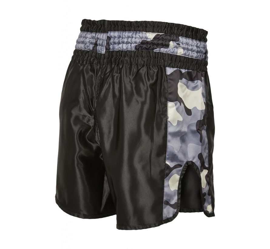 PX Thai Shorts,"Contender" zwart-camo Maat L - OP=OP