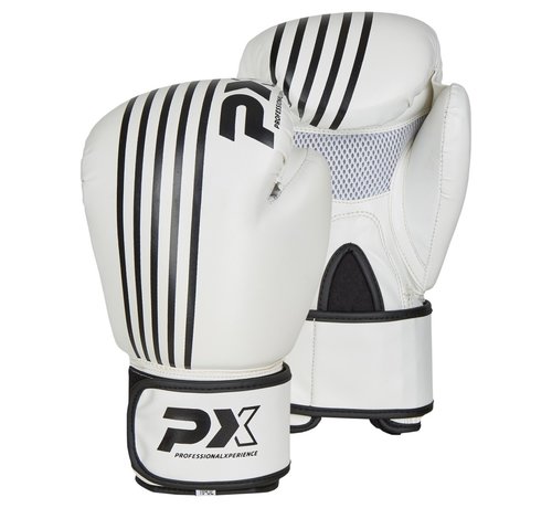 Phoenix PX bokshandschoenen SPARRING,PU, wit-zwart