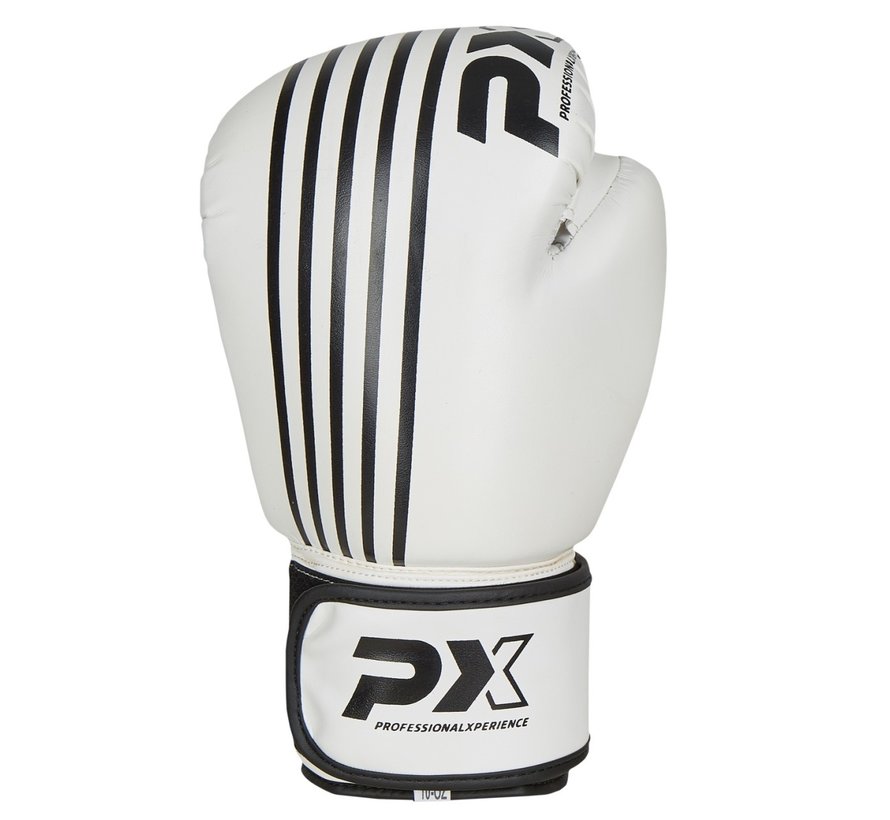 PX bokshandschoenen SPARRING,PU, wit-zwart