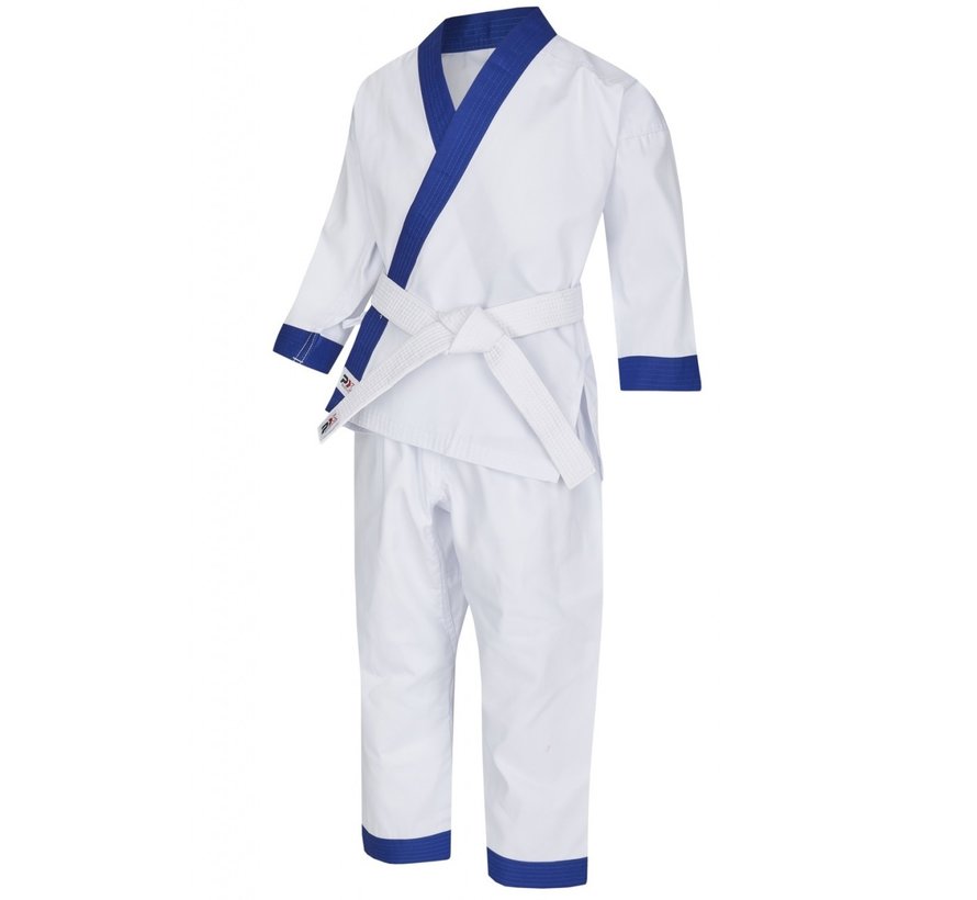 PX vechtsport pak "Budo Kids 2" wit-blauw