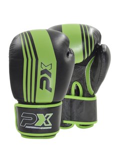 Phoenix PX bokshandschoenen , zwart-groen, lederen 10 oz OP=OP