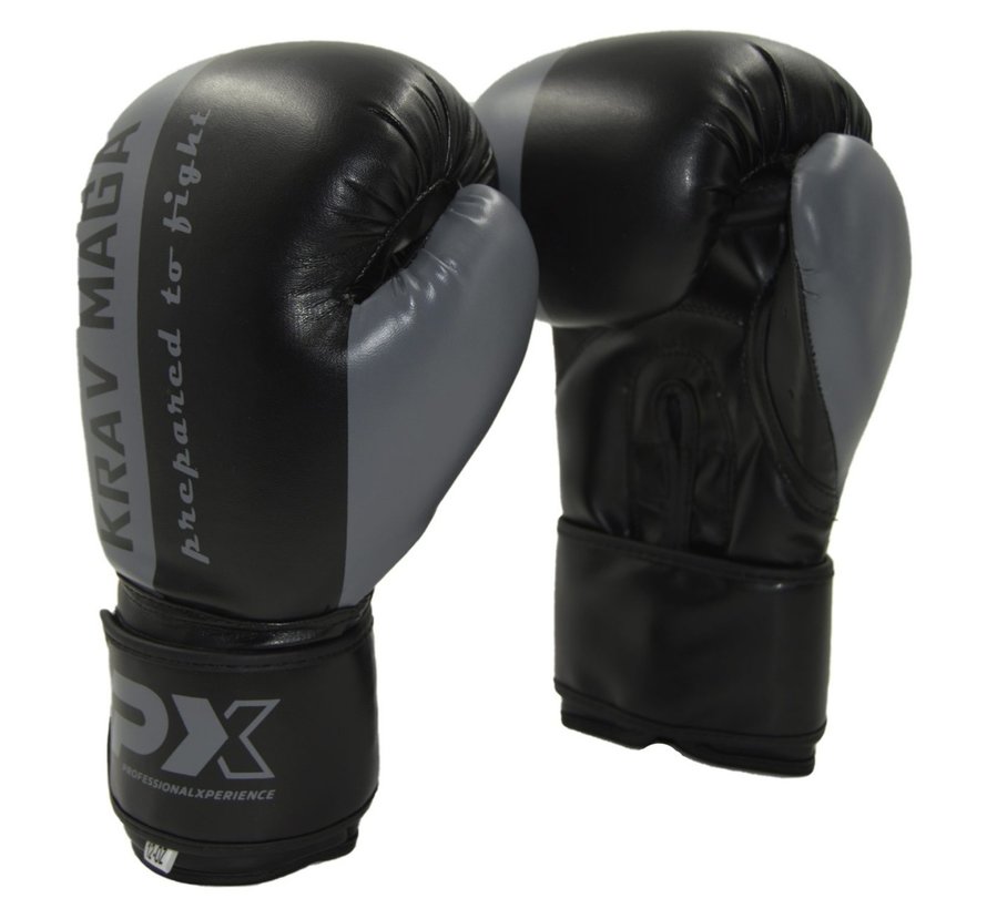 16 oz PX bokshandschoenen "Krav Maga" PU b/g