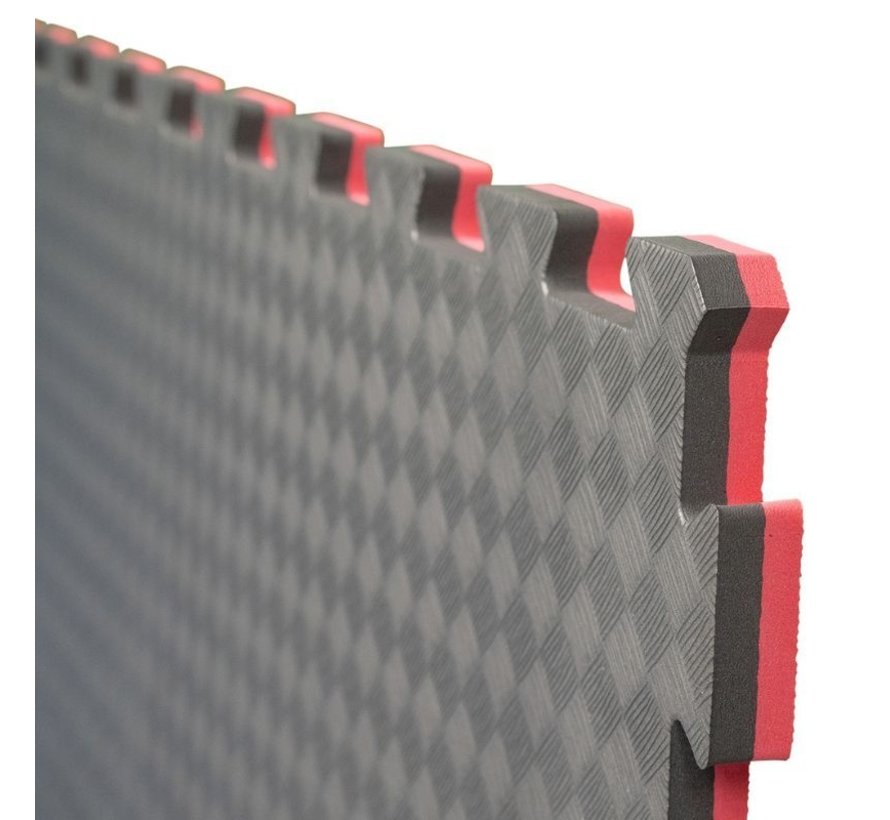 Rood zwarte puzzelmatten 2 Cm - met staffelkorting