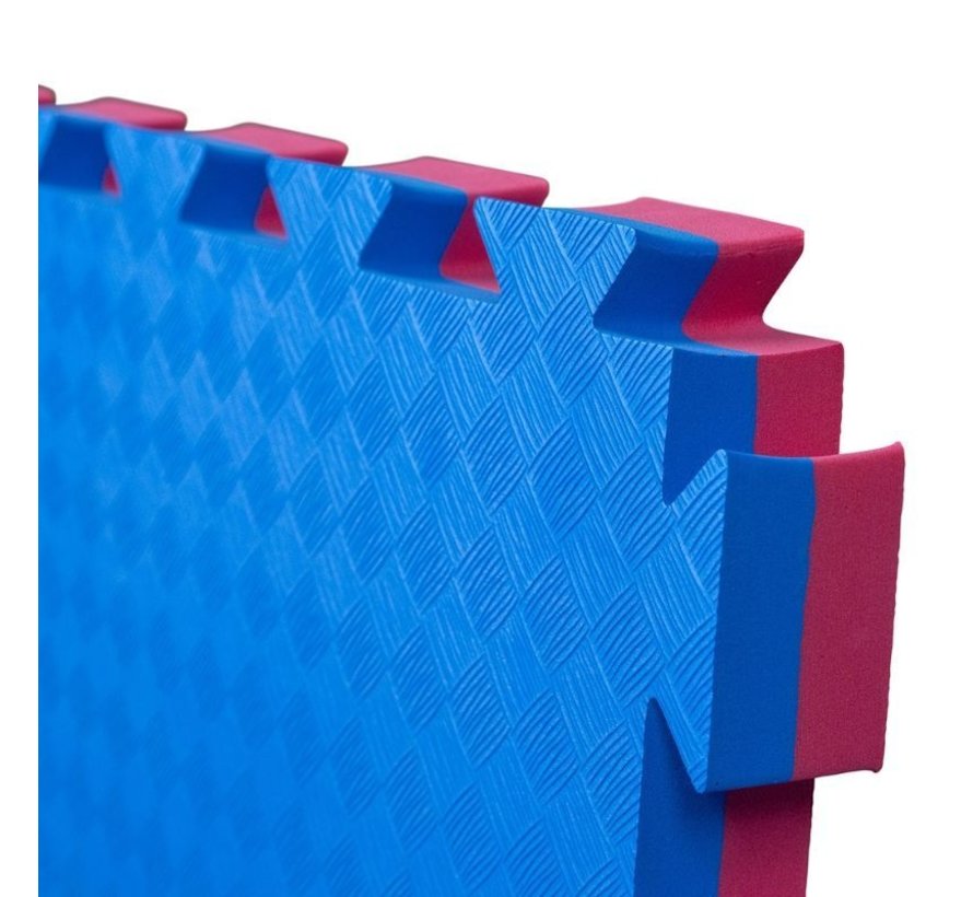 4 Cm Puzzelmatten rijstmotief Rood Blauw - met staffelkorting