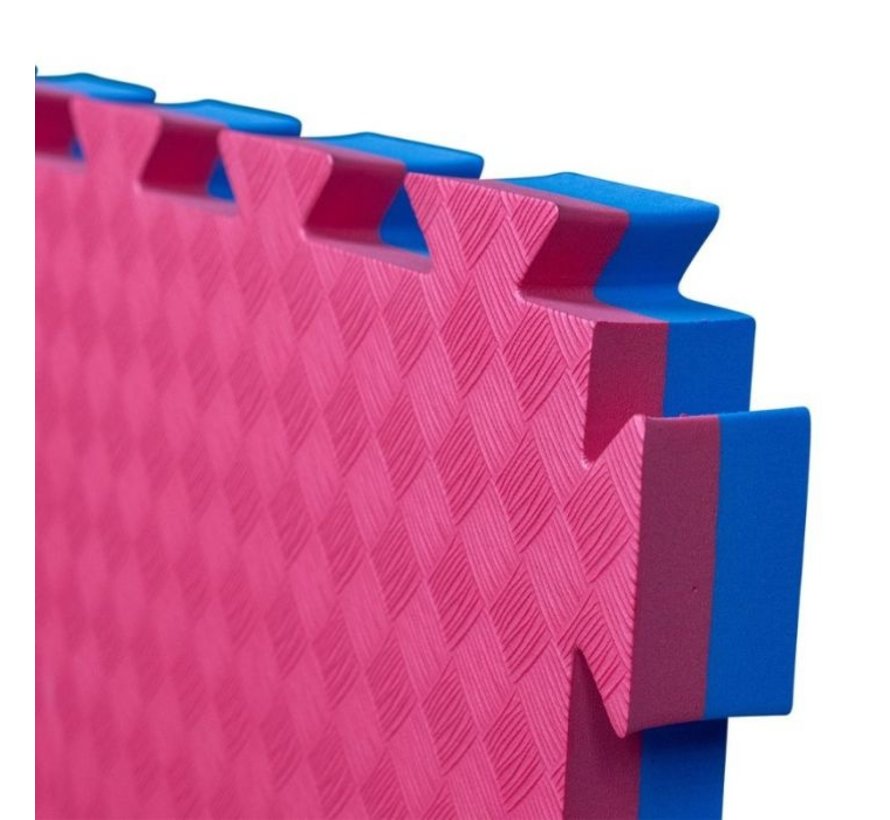 4 Cm Puzzelmatten rijstmotief Rood Blauw