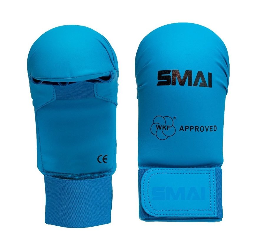 SMAI WKF karate handbeschermer blauw