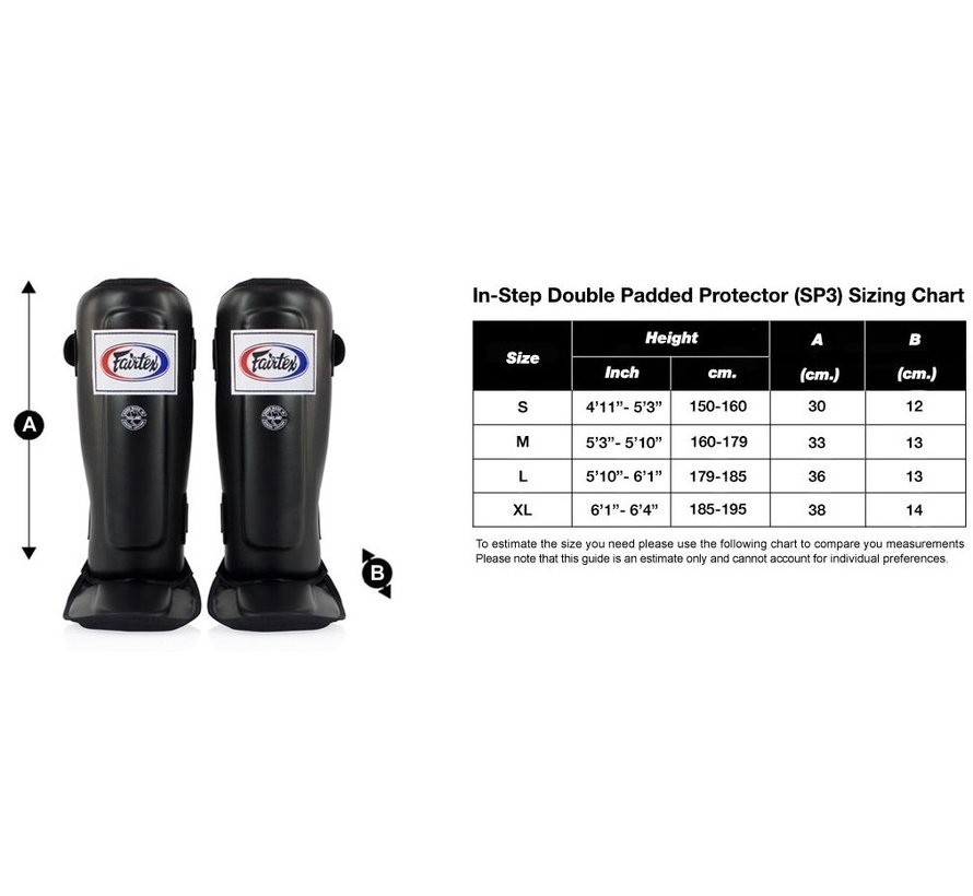 Fairtex SP3 scheen- wreefbeschermer zwart