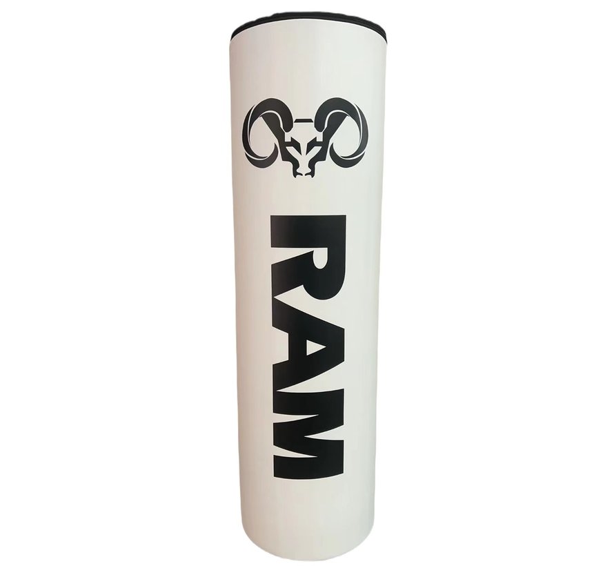Witte RAM O bokspaal / staande bokszak  - L180 cm