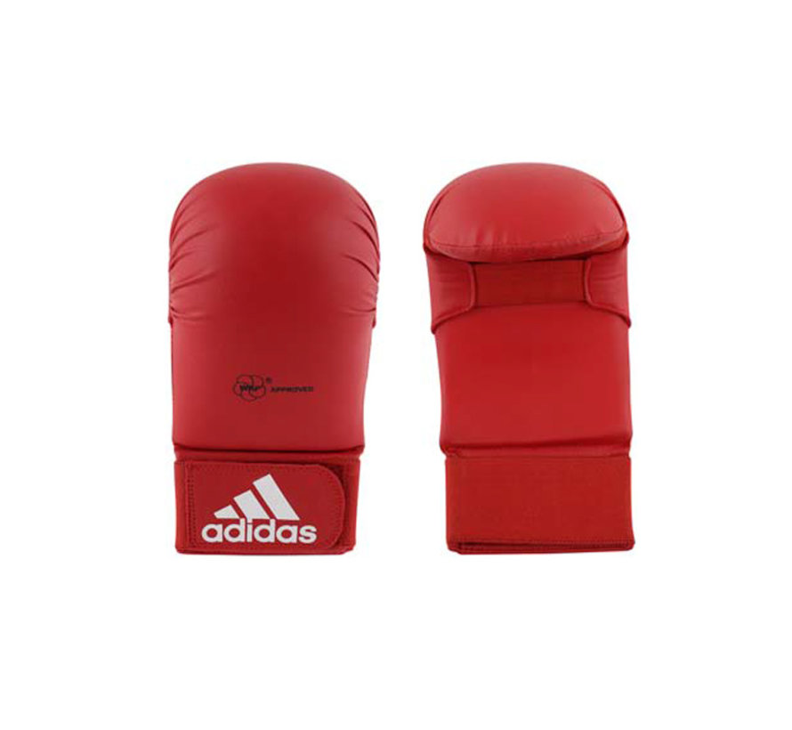 adidas WKF Karatehandschoen Zonder Duim Rood