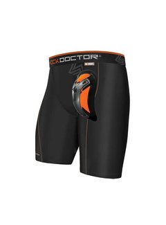 Shock Doctor Shock Doctor Compression Short met Ultra Carbon Flex Cup Kruisbeschermer Zwart