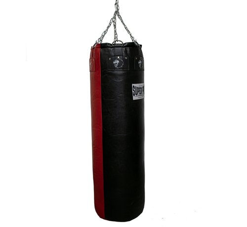 Super Pro Super Pro Lederen Punch Bag Gigantor bokszak Zwart/Rood L138xB42 cm